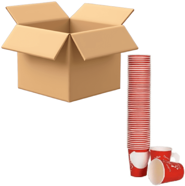 اكواب ورقية ملون بيد درة نجد - كرتون 50*8